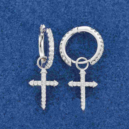 2mm-5mm 1 Row Moissanite Huggie Hoop Earrings