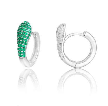2mm-5mm 1 Row Moissanite Huggie Hoop Earrings