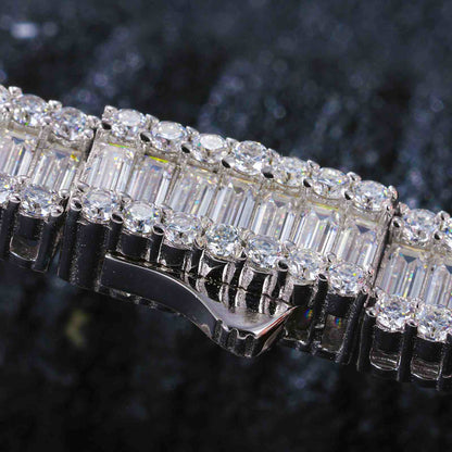 6mm S925 Baguette Moissanite Tennis Bracelet