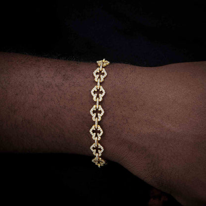 S925 Moissanite Slice Iris Cross Bracelet