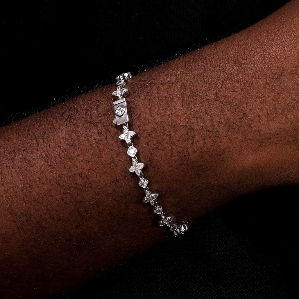 7mm S925 Moissanite Quadrangle Tennis Bracelet