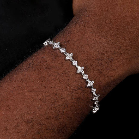 7mm S925 Moissanite Quadrangle Tennis Bracelet