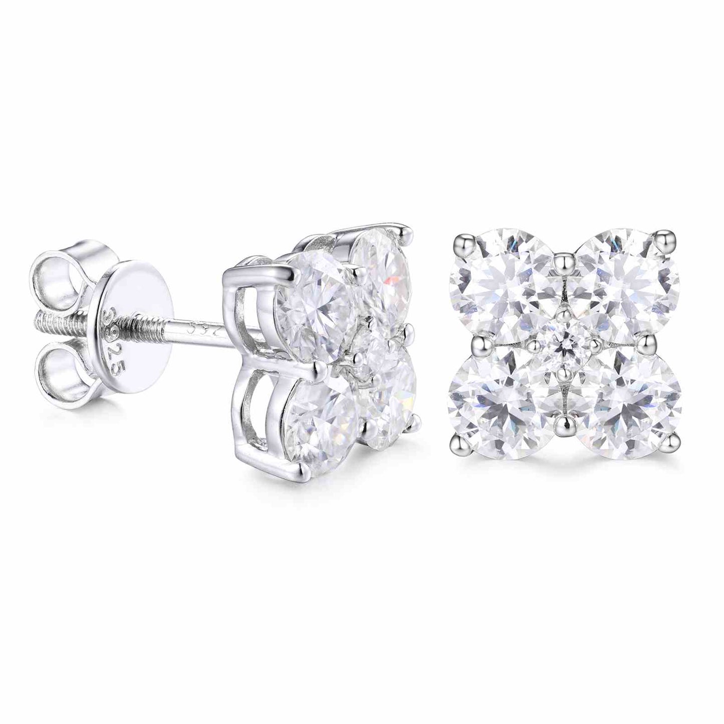 2mm-5mm 1 Row Moissanite Huggie Hoop Earrings