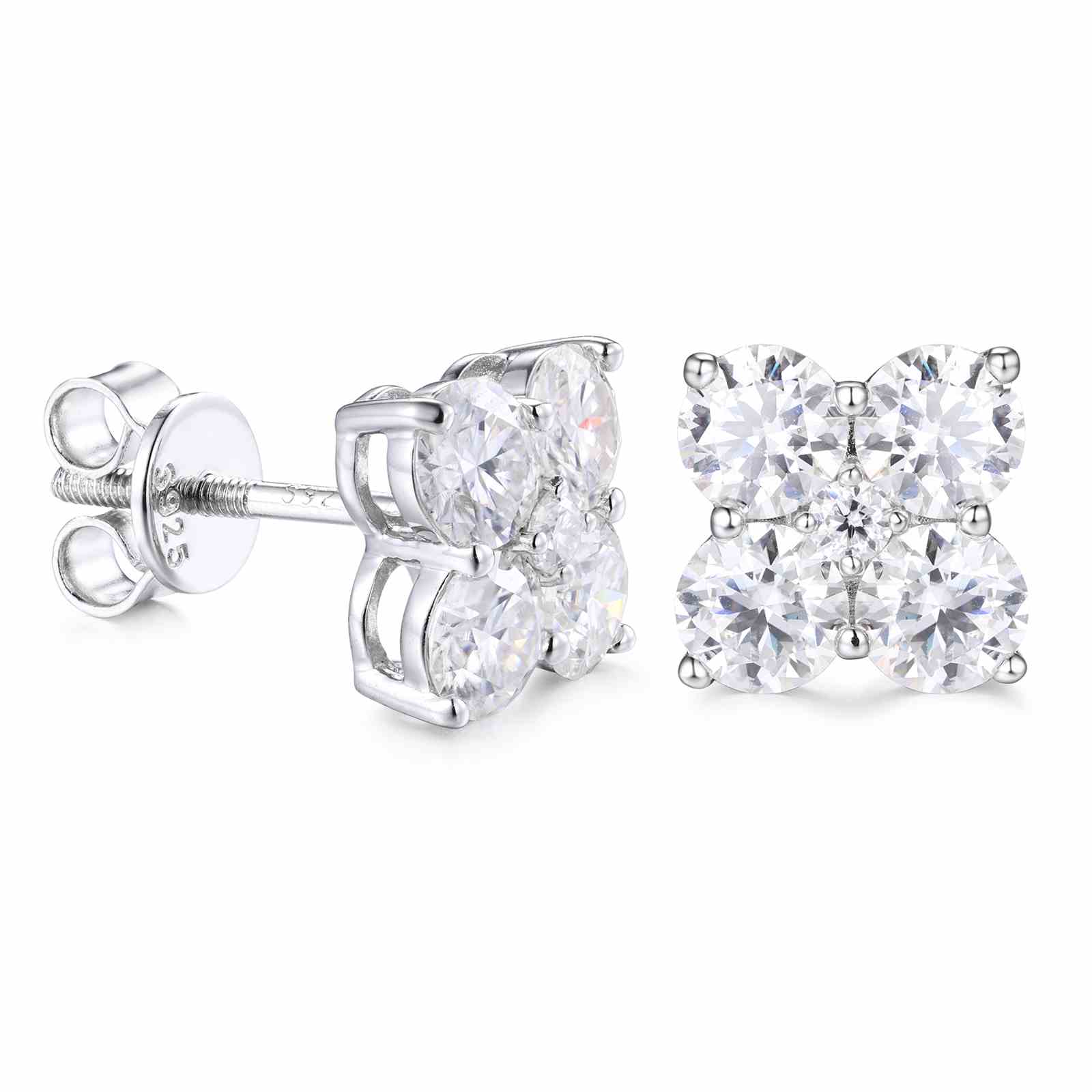 2mm-5mm 1 Row Moissanite Huggie Hoop Earrings