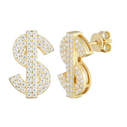 S925 Moissanite US Dollar Stud Earrings