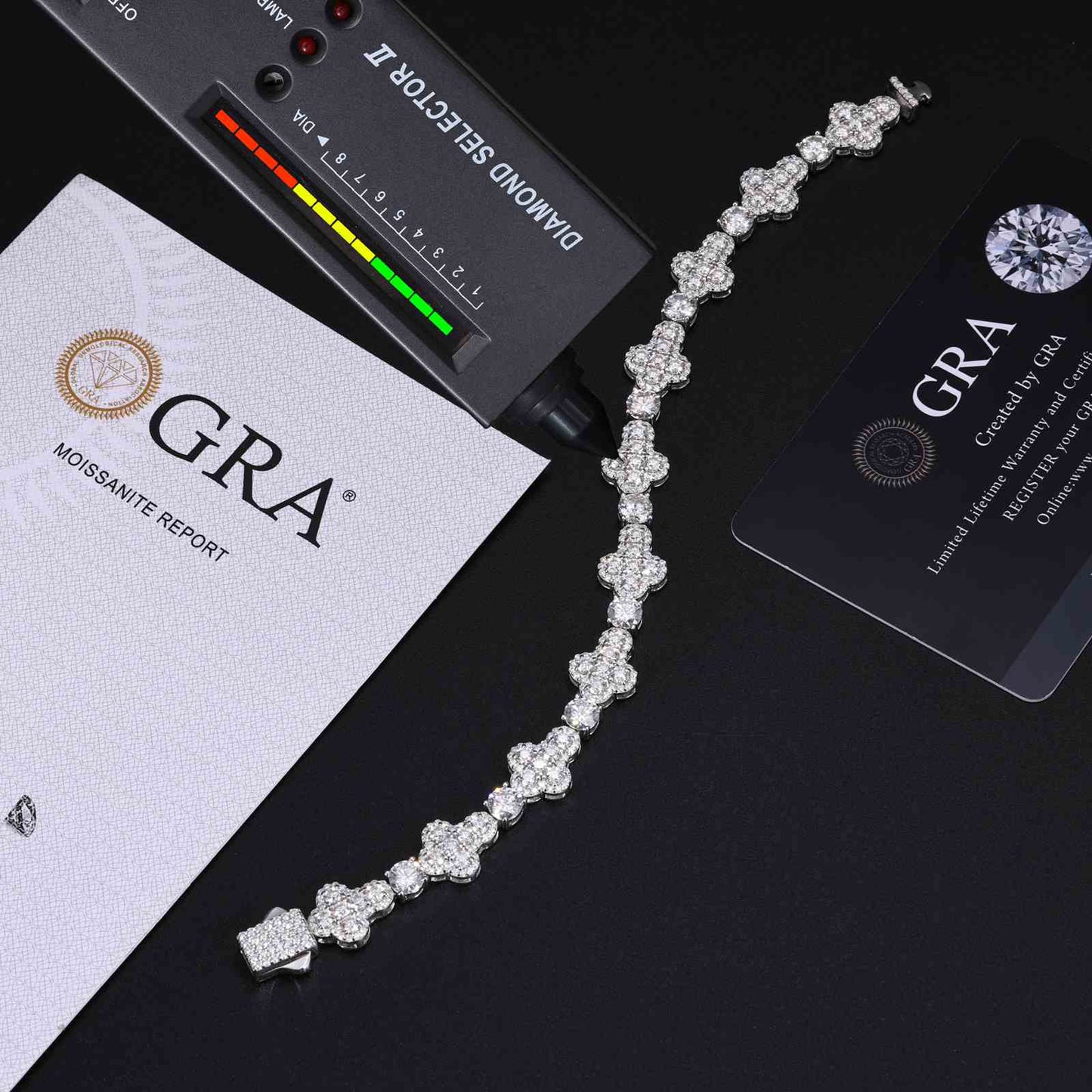 10mm S925 Moissanite Cross Tennis Bracelet