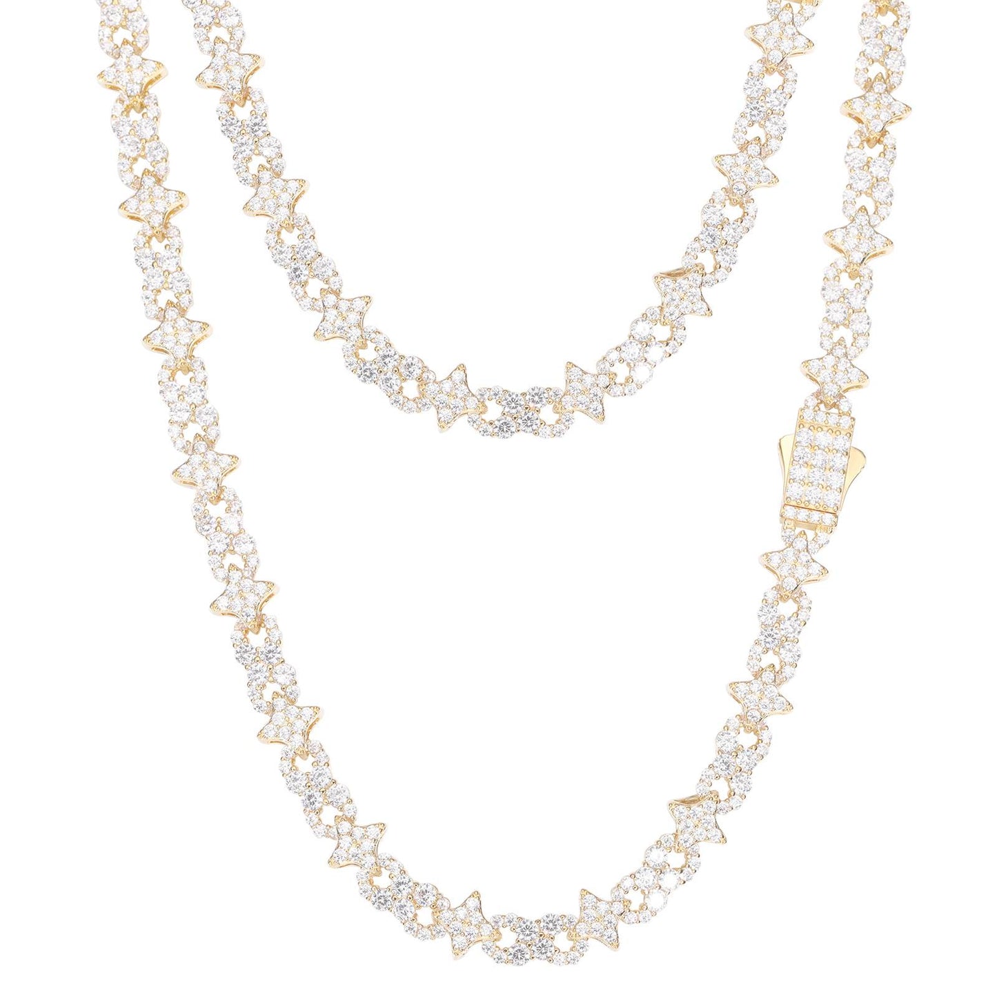 8mm S925 Moissanite Star Infinity Link Chain