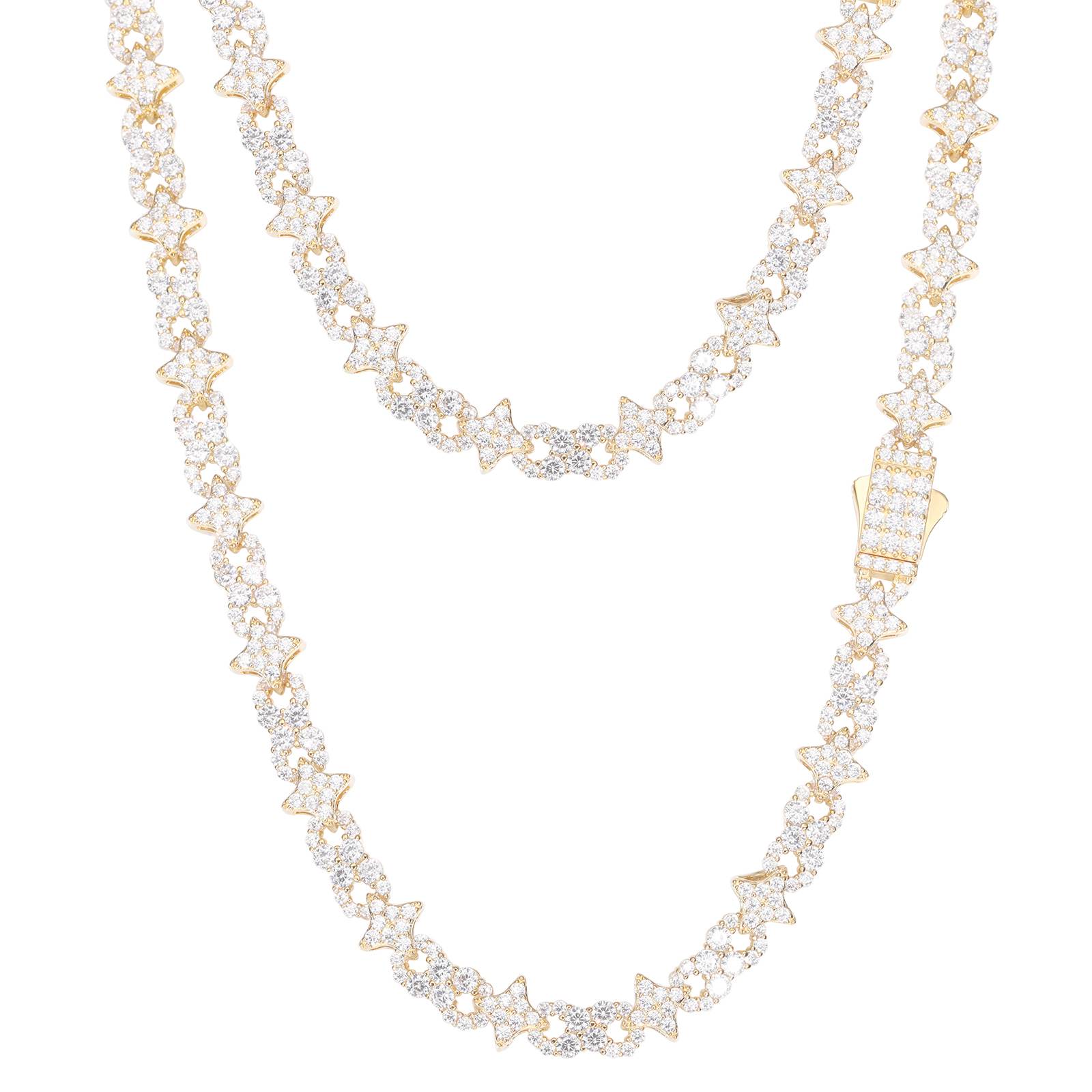 8mm S925 Moissanite Star Infinity Link Chain