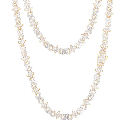 8mm S925 Moissanite Star Infinity Link Chain