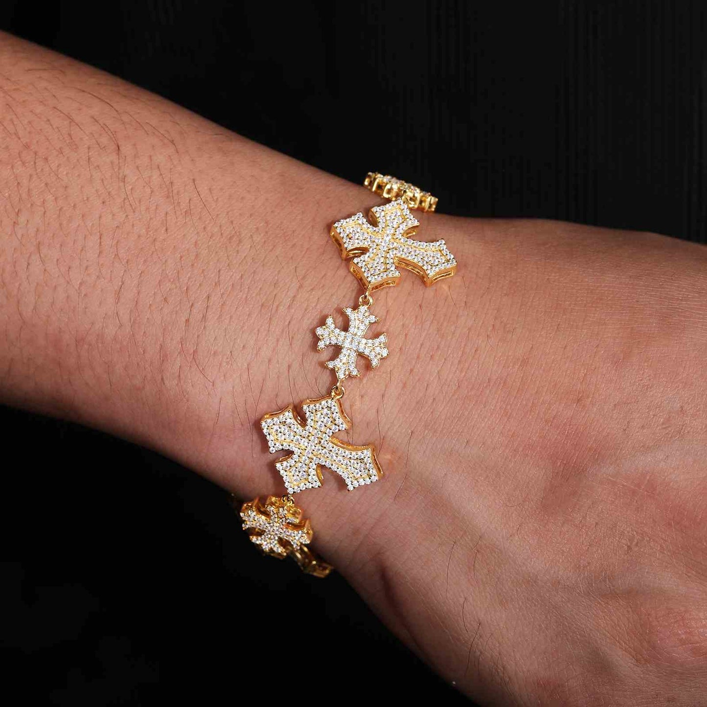20mm S925 Moissanite Four Leaf Clover Infinity Link Bracelet