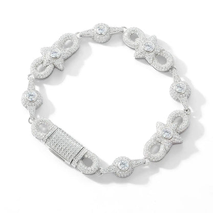 15mm S925 Moissanite Star Infinity Link Bracelet