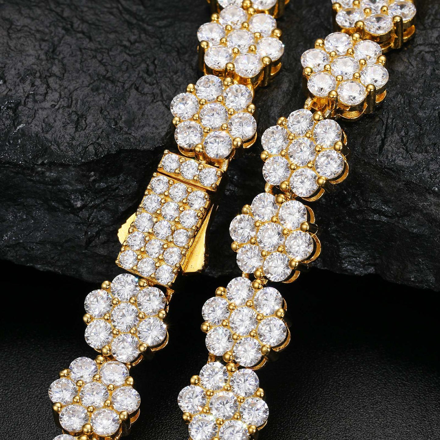 9mm 925 Silver Moissanite Floral Radiance Tennis Chain
