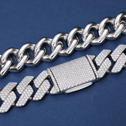 6mm-22mm S925 Moissanite Cuban Link Bracelet Collection