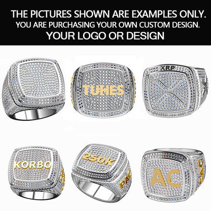 S925 Moissanite Customized Name Ring
