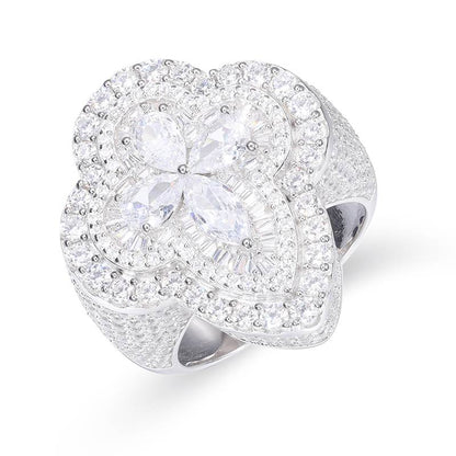 S925 Moissanite Cone Cross Ring