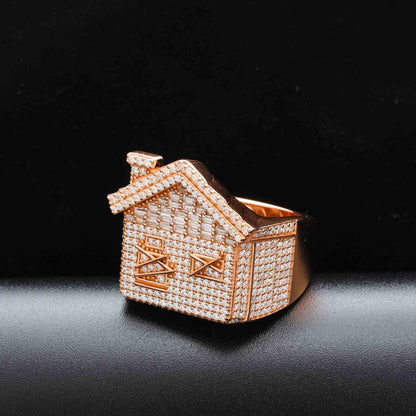S925 Moissanite Trap House Ring