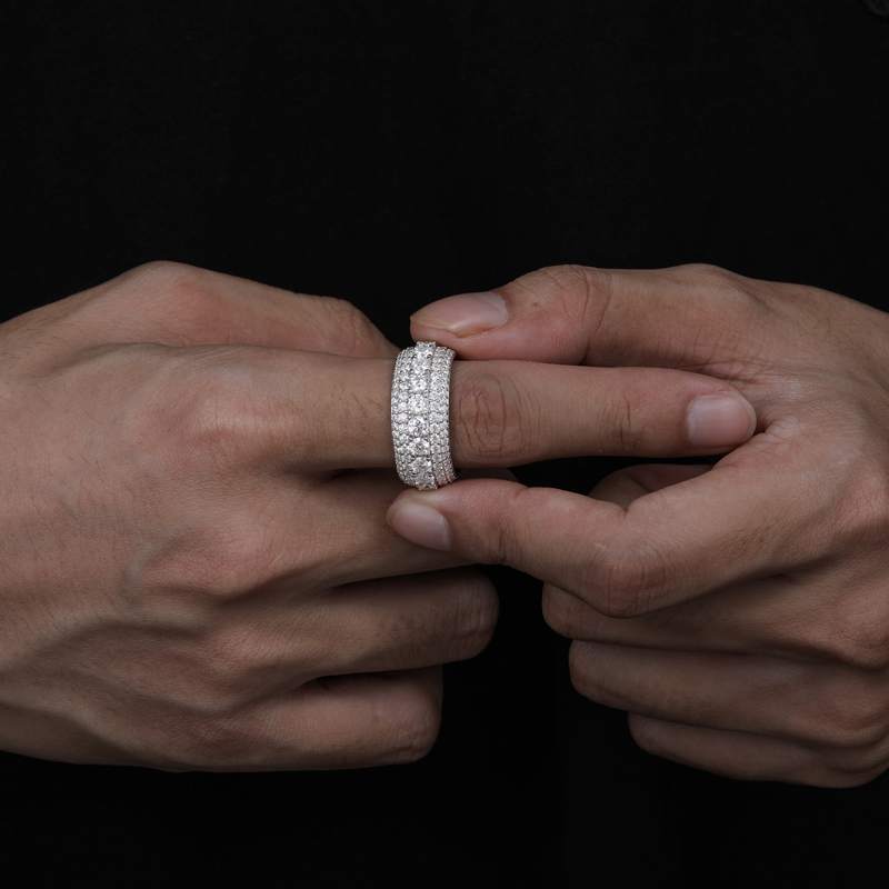 S925 5 Layers Moissanite Band Ring