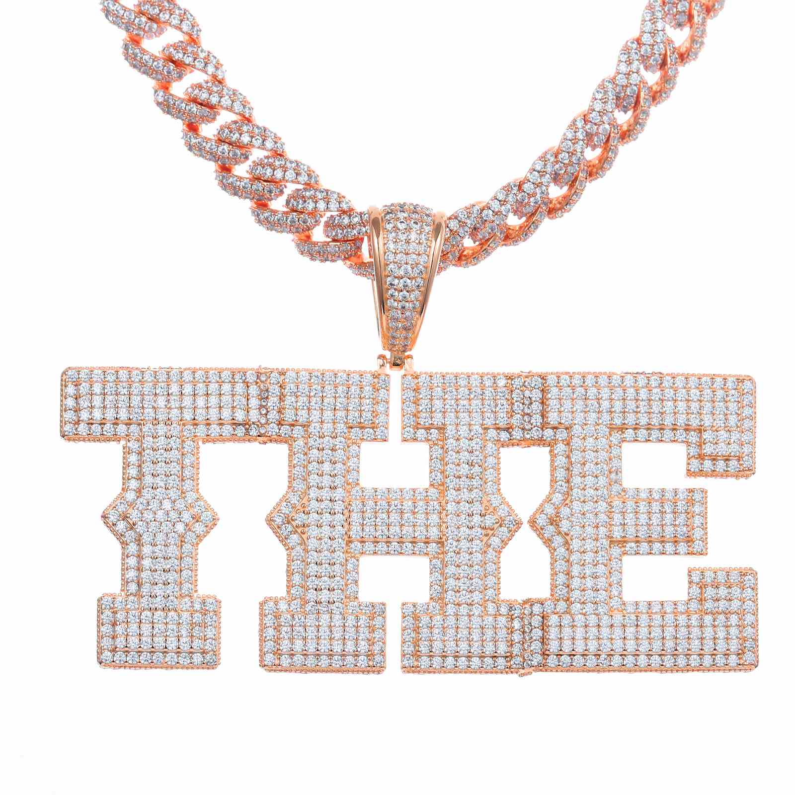 S925 Moissanite Cross Pendant With Letter S
