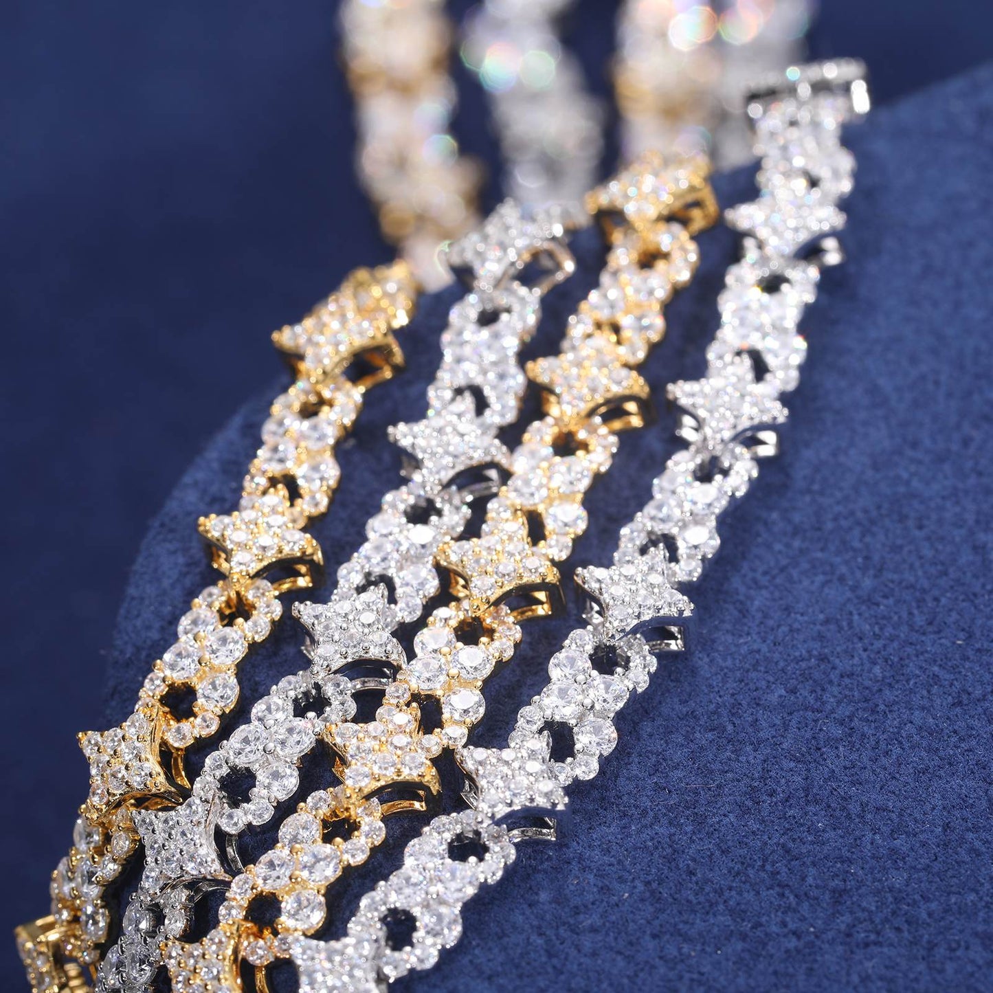 8mm S925 Moissanite Star Infinity Link Chain