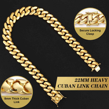 18K Gold Miami Cuban Link Chain Collection