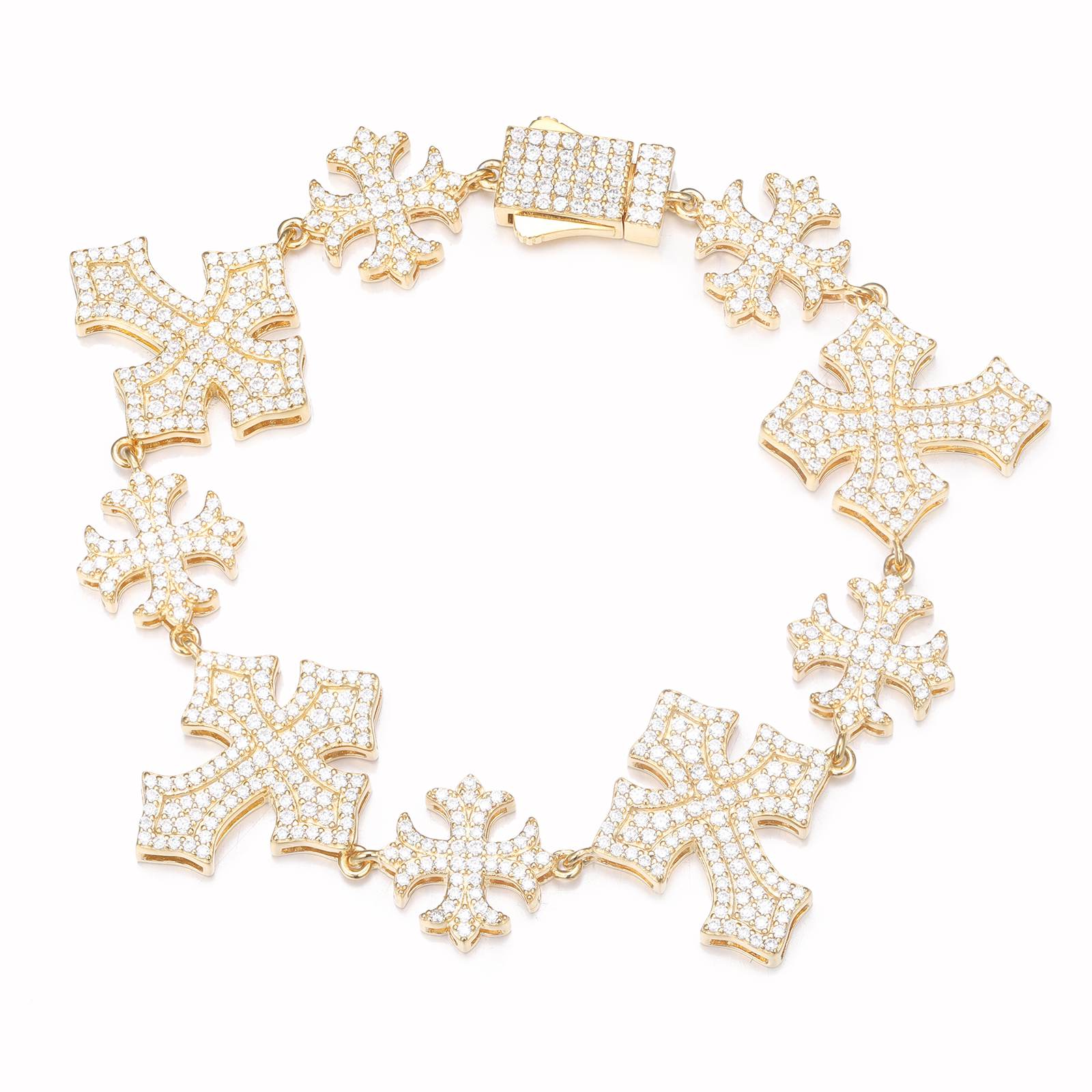 20mm S925 Moissanite Four Leaf Clover Infinity Link Bracelet