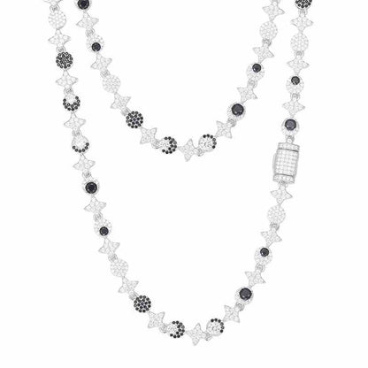 18.5mm S925 Moissanite Sun Moon Elf Ball Link Chain