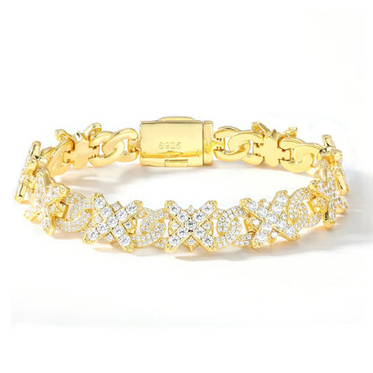 20mm S925 Moissanite Four Leaf Clover Infinity Link Bracelet