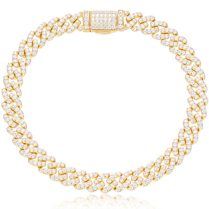 6mm S925 Moissanite Cuban Link Bracelet