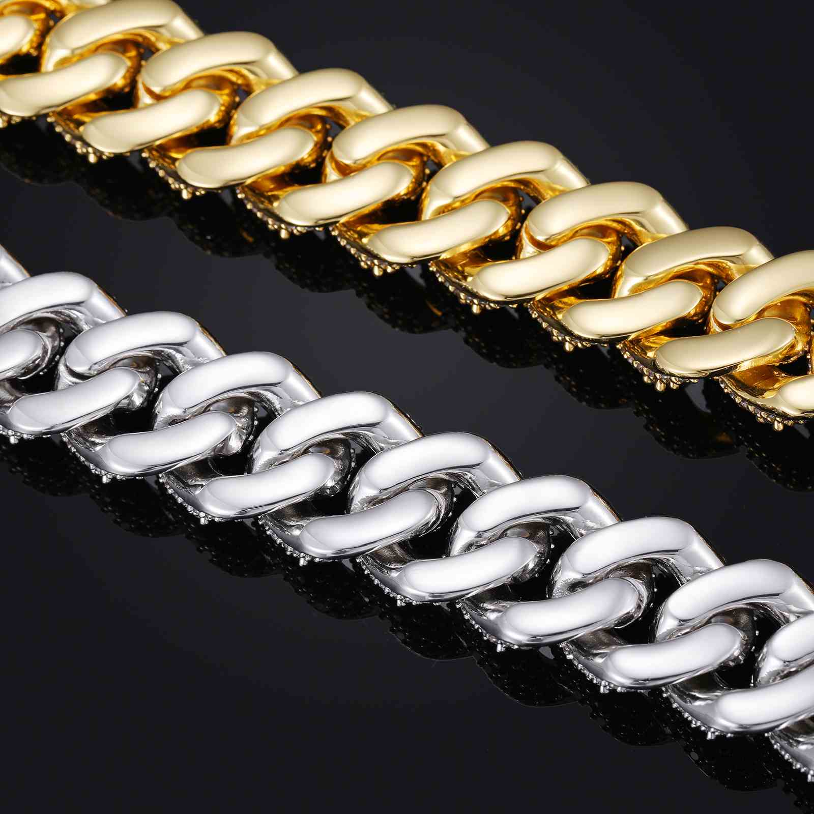 15mm 18mm Buble Cuban Link Chain