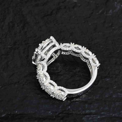 S925 Moissanite Halo Engagement Ring