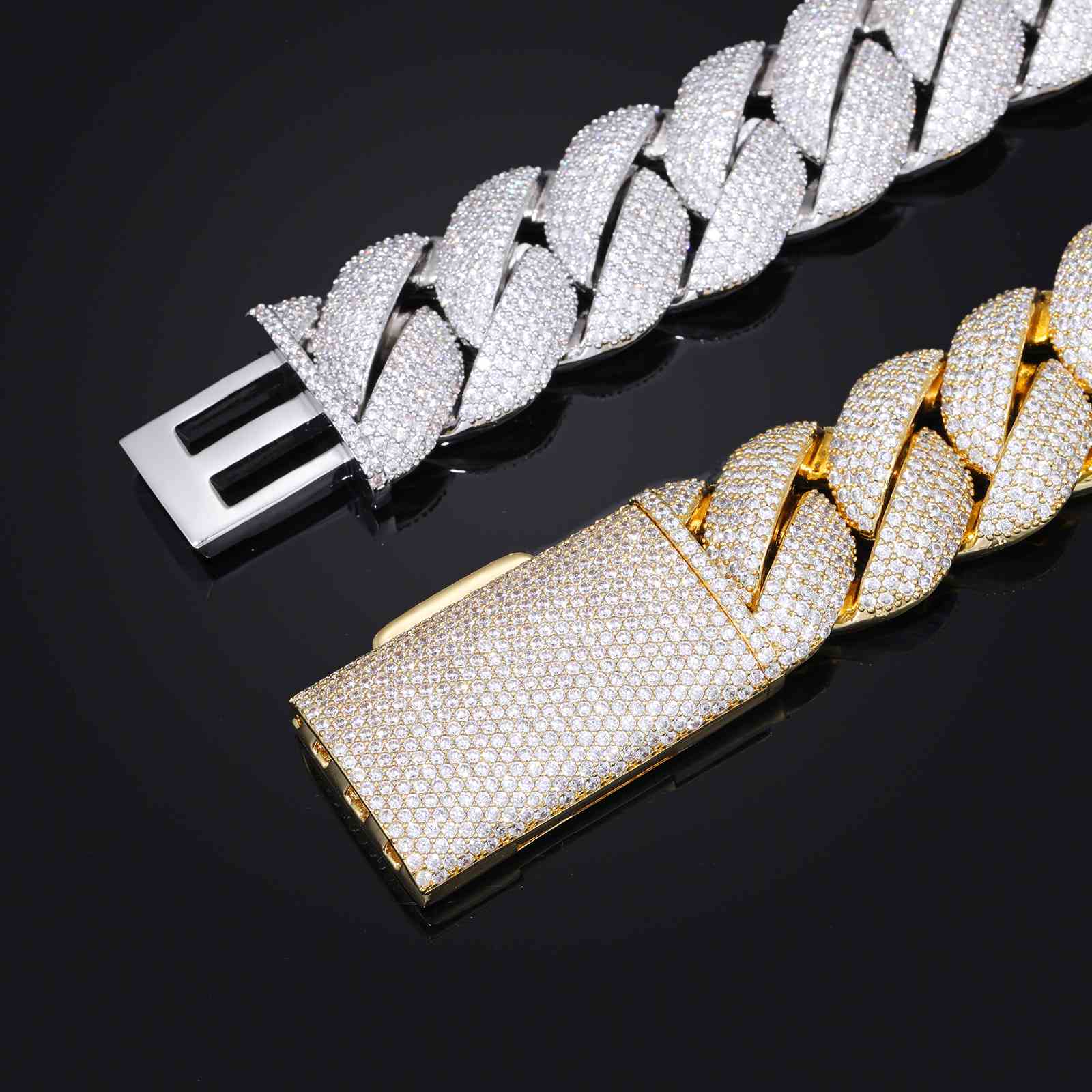 22mm Micro Paved 5 Rows Cuban Link Chain