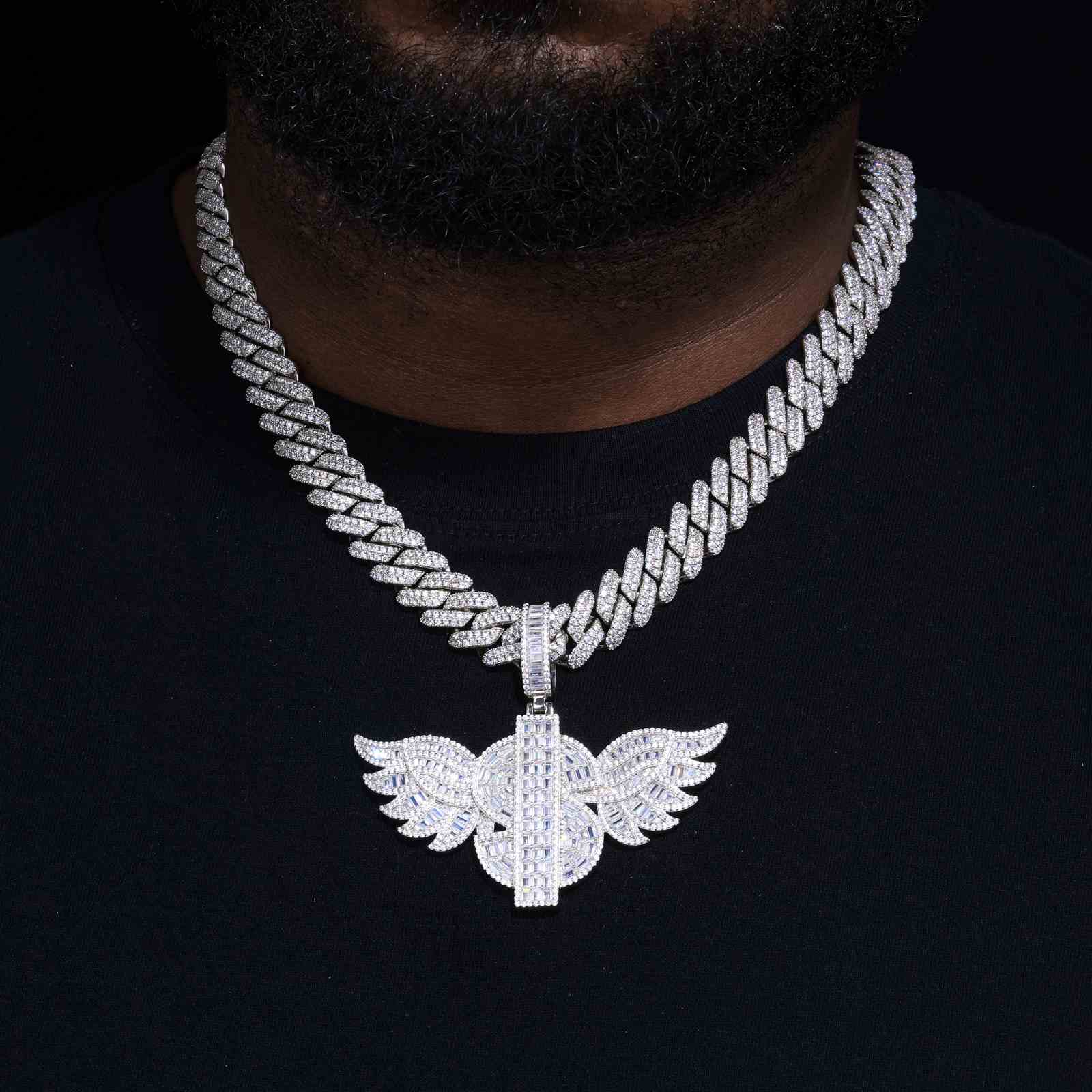 S925 Moissanite Hercules Money Bag Pendant