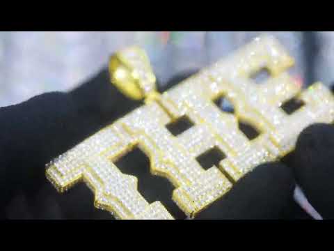 S925 Moissanite Custom Spine Letter Name Pendant