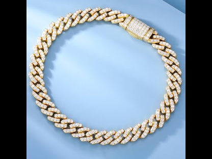 6mm S925 Moissanite Cuban Link Bracelet