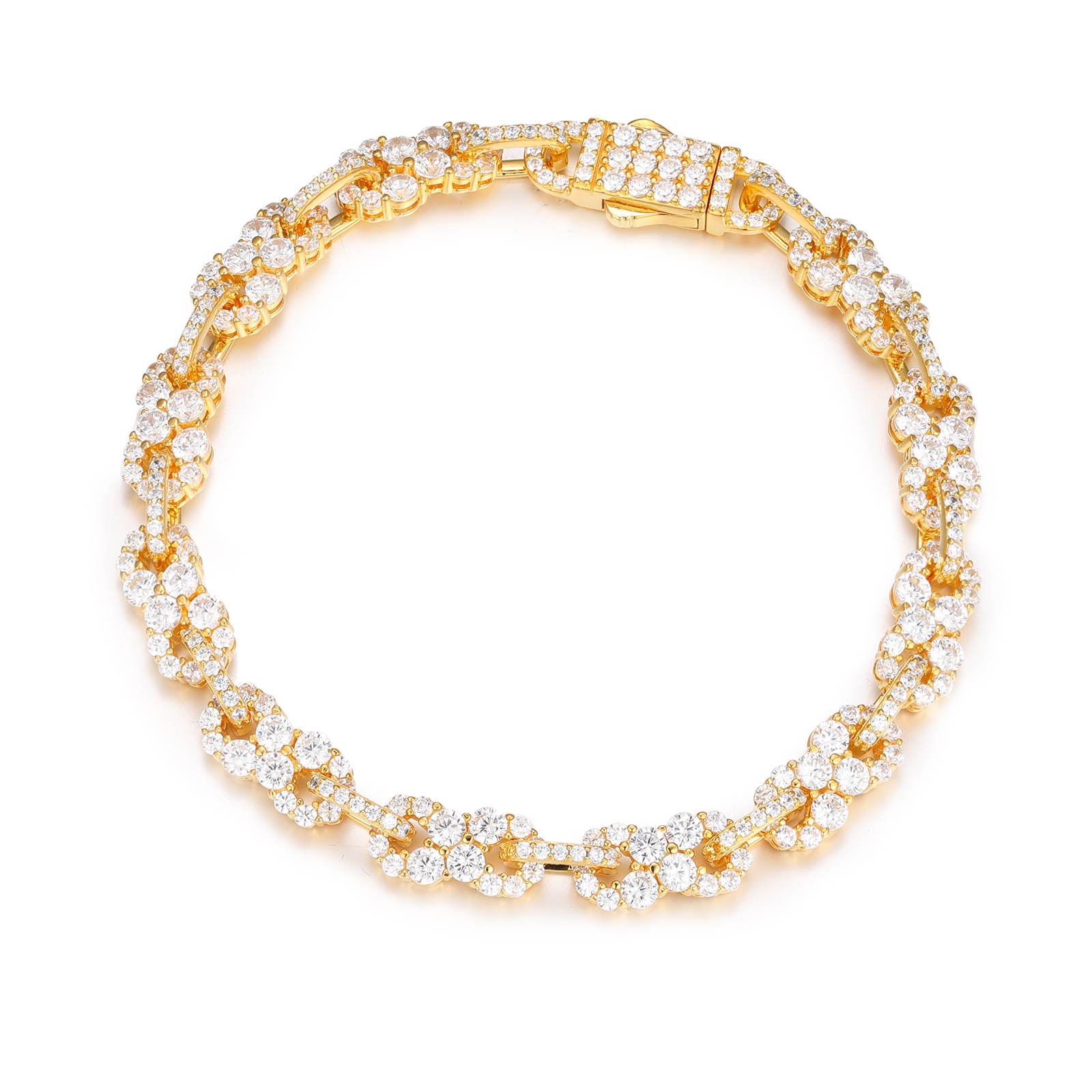 10mm S925 Moissanite Infinity Cuban Link Bracelet