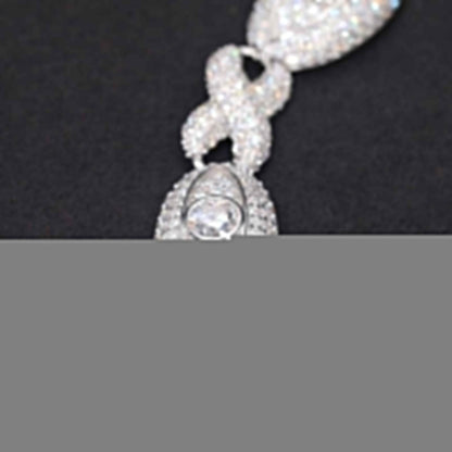 11mm S925 Moissanite Evil Eye Infinity Cuban Link Bracelet