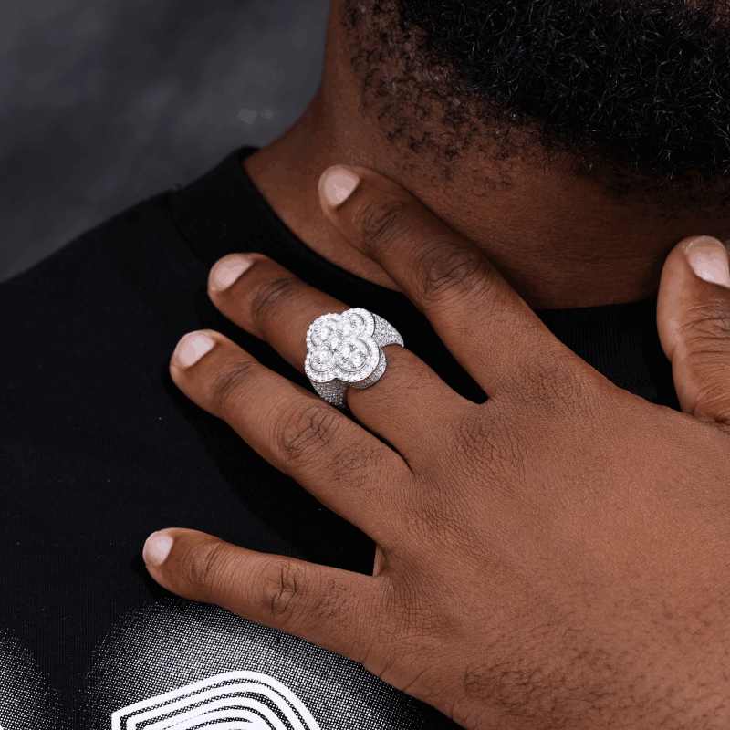 S925 Moissanite Cross Signet Ring
