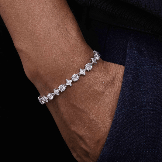6mm 8mm S925 Moissanite Star Tennis Bracelet