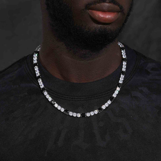6mm S925 Moissanite Tennis Chain Separate With Baguette Gemstone
