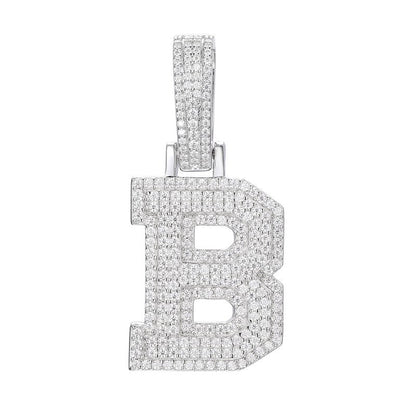S925 Moissanite A-Z Initial Letter Pendant