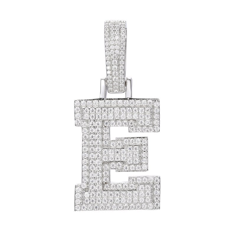 S925 Moissanite A-Z Initial Letter Pendant