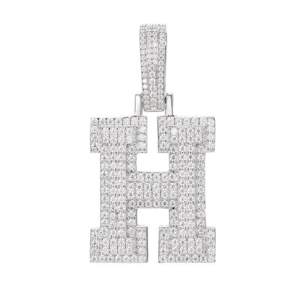 S925 Moissanite A-Z Initial Letter Pendant