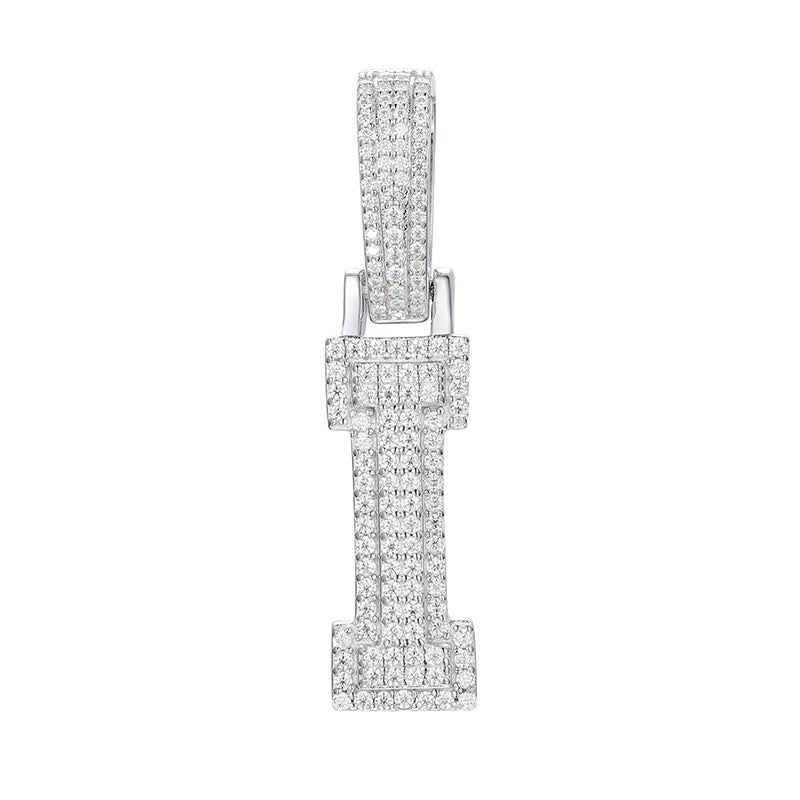 S925 Moissanite A-Z Initial Letter Pendant