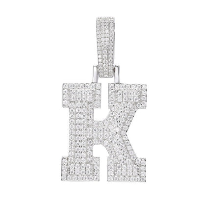 S925 Moissanite A-Z Initial Letter Pendant