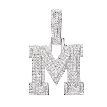 S925 Moissanite A-Z Initial Letter Pendant