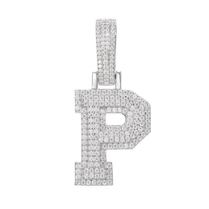 S925 Moissanite A-Z Initial Letter Pendant