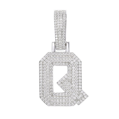 S925 Moissanite A-Z Initial Letter Pendant
