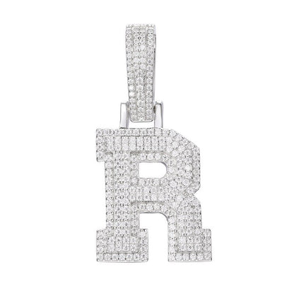 S925 Moissanite A-Z Initial Letter Pendant