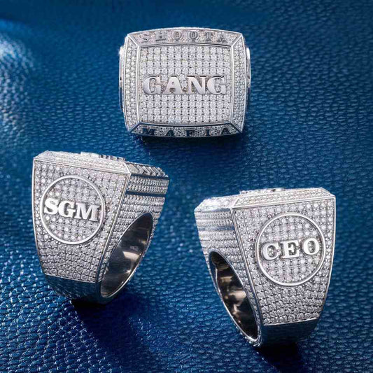 S925 Moissanite Customized Name Ring