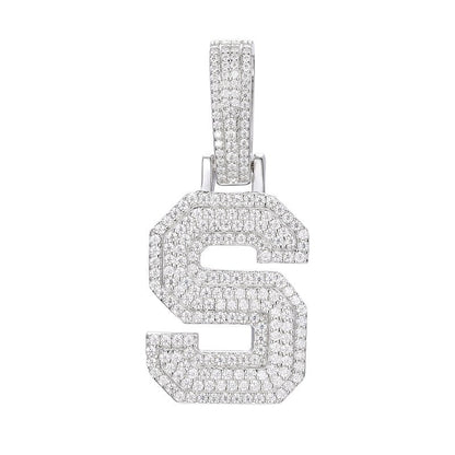 S925 Moissanite A-Z Initial Letter Pendant